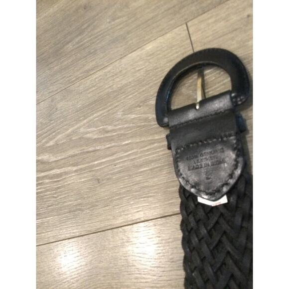 Vtg Womens Braided Leather Belt Size S Black Classic Preppy Western Retro 80s - Picture 6 of 10
